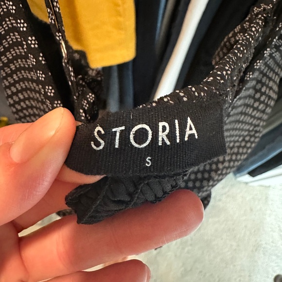 Storia black & white ruffle polka dot mini dress wedding formal event summer S - Picture 13 of 13